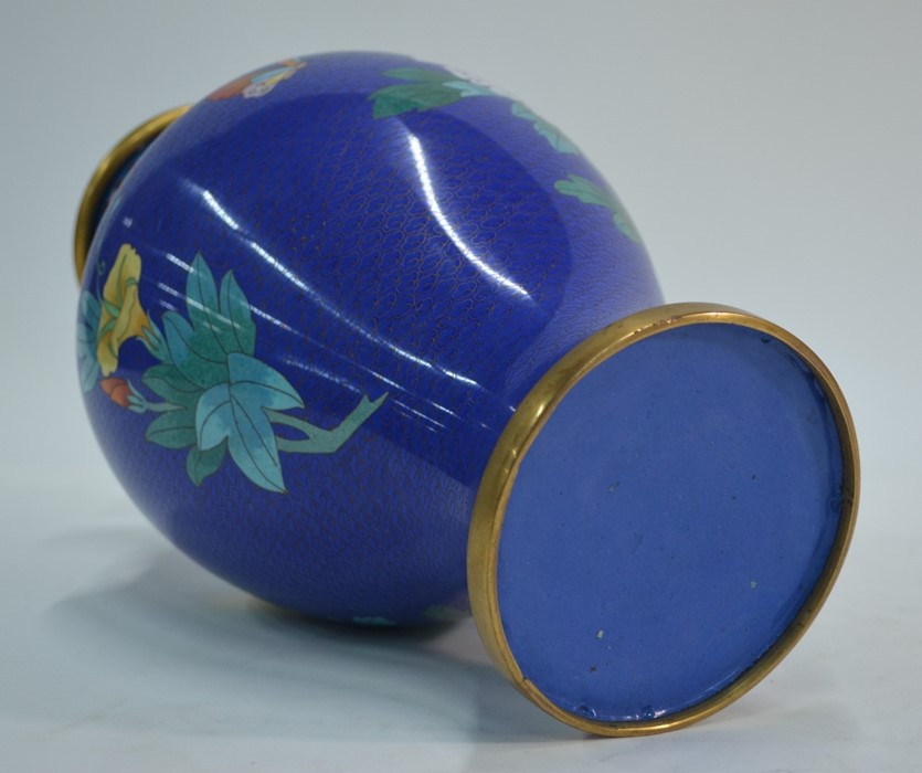 A 20th century Chinese cloisonne baluster vase - Image 3 of 3