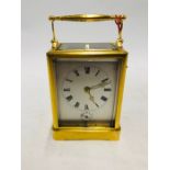 An antique French carriage clock in the manner of Paul Garnier