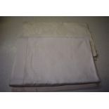 Two damask tablecloths, assorted table linen, napkin sets etc.