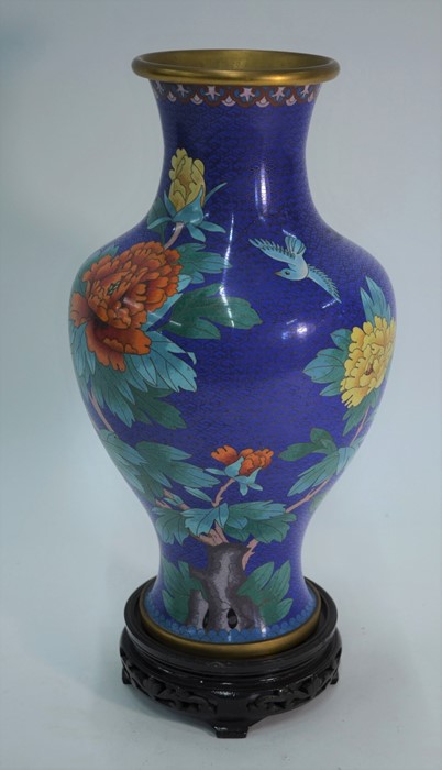 A 20th century Chinese cloisonne baluster vase