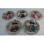 Five Royal Doulton Series Ware plates
