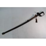 A 19th century cavalryman's sword