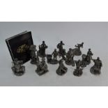 A set of twelve 1977 John Pinches for Franklin Mint Pewter 'Cries of London' figures