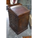 An early Victorian rosewood Davenport