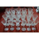 A partial suite of Royal Brierley crystal glasses