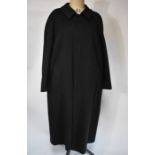 A gentleman's Bugatti Halbach 1898 black pure cashmere overcoat