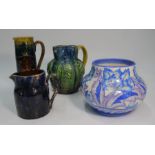 Charlotte Rhead vase and other pottery
