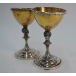 A pair of 19th century Australian electroplated and gilt chalice cups