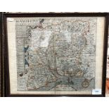 A 17th century Norden & Hole county map engraving