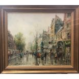 French School - Paris street scene