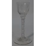An 18th century cordial glass
