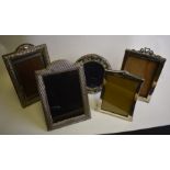 Five various silver photograph frames