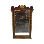 George IV mahogany and giltwood mirror