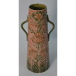 A William Moorcroft for James Macintyre Florian Ware twin handle tapering vase