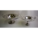 An Edwardian heavy quality silver stemmed bonbon dish