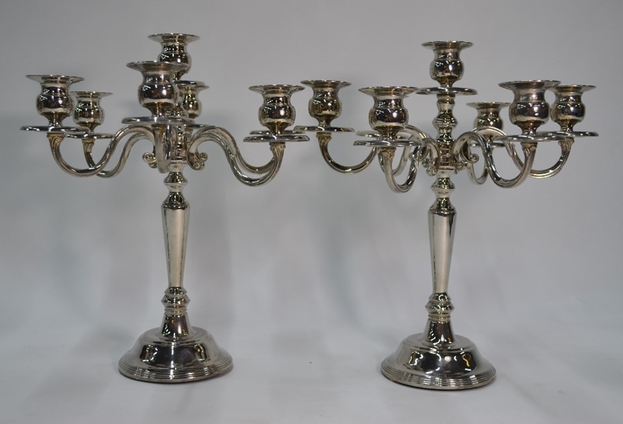 A set of three seven-sconce candelabra - Image 2 of 2