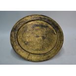 A 19th century Indo-Persian paper-mach circular tray