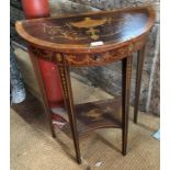 Edwards & Roberts, a Sheraton Revival urn inlaid satinwood side table