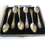 Set of six Scottish silver teaspoon