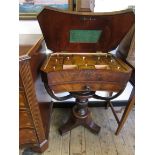 George lV mahogany sewing table.