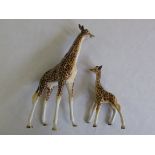 Beswick ceramic giraffe with calf