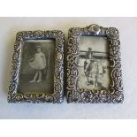 Two silver photo frames