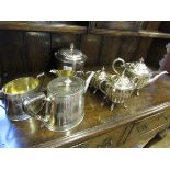 Biscuit barrel and tea services