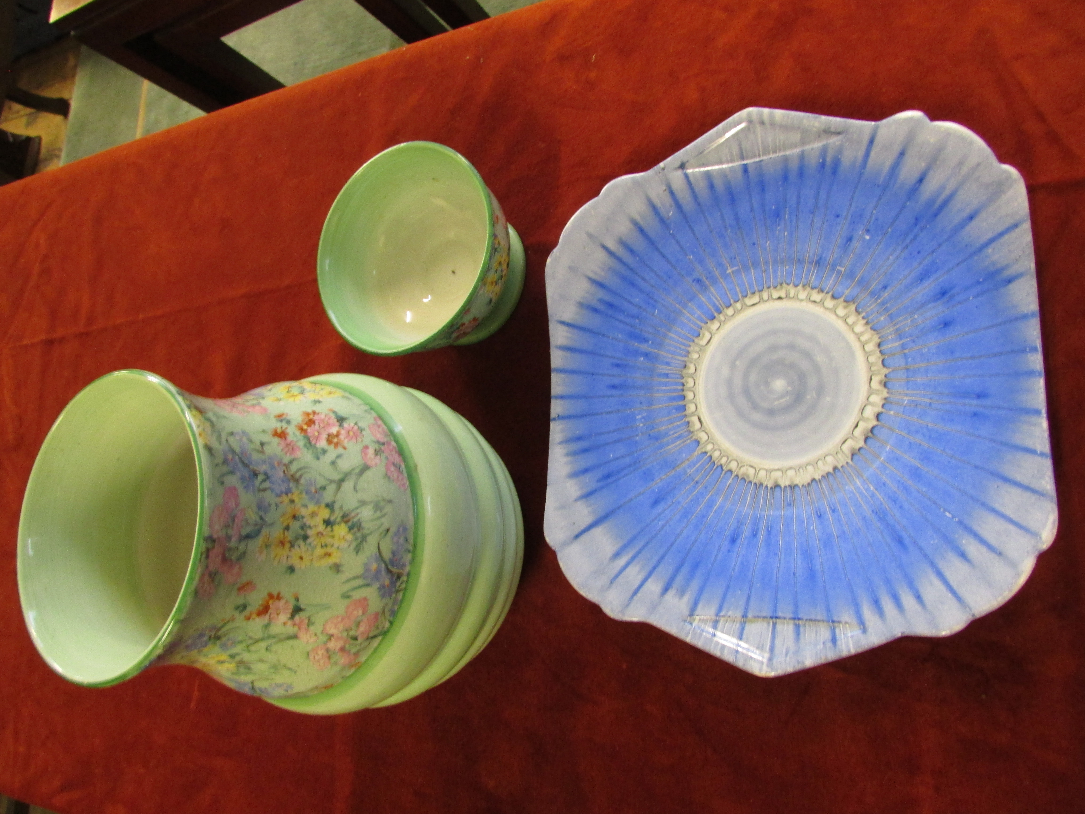 Shelley 'Melody' ware, and a blue swirl plate.