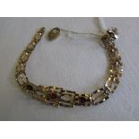 9ct gold double padlock bracelet