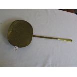 Early 18th Century brass 'Devonshire' cream skimmer