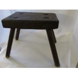 Georgian oak stool