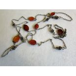 Victorian intaglio cornelian muff chain