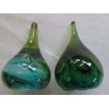 Two Caithness teardrop paperweights