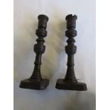 Pair of 19th Century Welsh slate candlestick