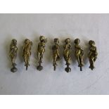 19th Century bronze cherub clock finials