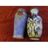 A Royal Doulton and a Doulton Lambeth vase