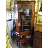 Edwardian mahogany corner cupboard