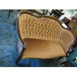 Victorian button-back settee
