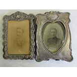 Two silver photo frames