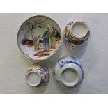 Chinese porcelain tea bowls and a tea bowl and saucer