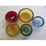 1950's bubble glass circular ashtrays