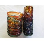 Two Medina glass vases