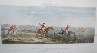 A set of four Leicester hunting prints together with other prints