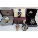 An Oskar Emil Gentleman's wristwatch together with another Oskar Emil wristwatch, an MG wristwatch,