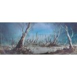 Mal Gilmour (Australian) Bush Scene Oil on board Signed