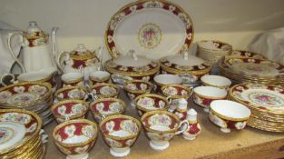 An extensive Royal Albert Lady Hamilton pattern part tea and dinner service including dinner plates,