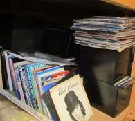 Assorted records, CD's,