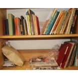 A collection of books, including some signed, children's annuals, cookery books,