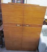 A 20th century walnut wardrobe,