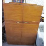 A 20th century walnut wardrobe,